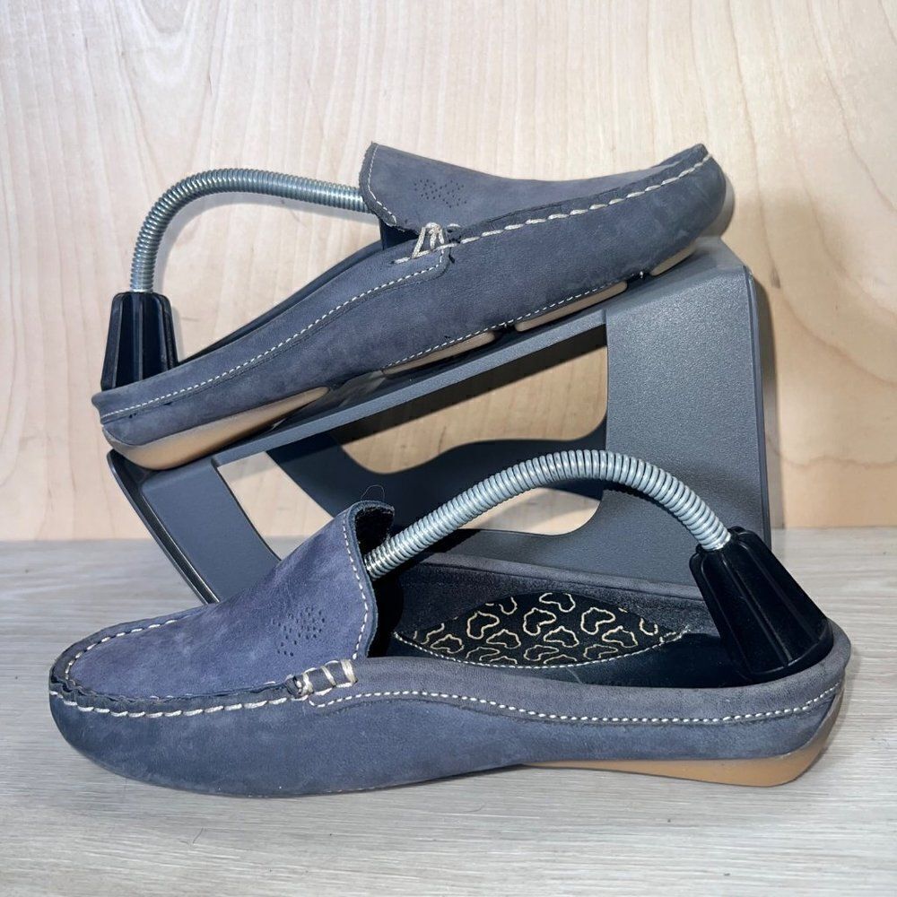 Soul of Africa‎ Falax Tamaris Blue Leather Slip-on Women's 6